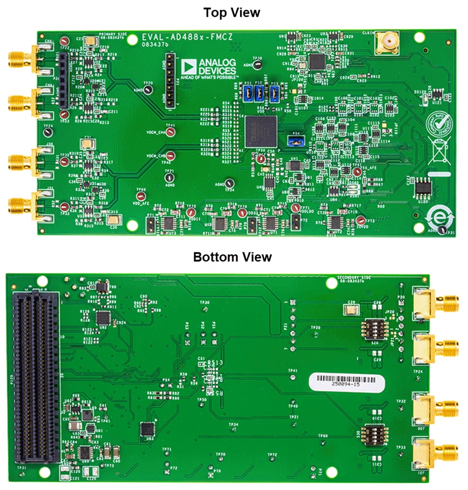 Mechanical Drawing - Analog Devices Inc. EVAL-AD4880-FMCZ ADC Evaluation Board