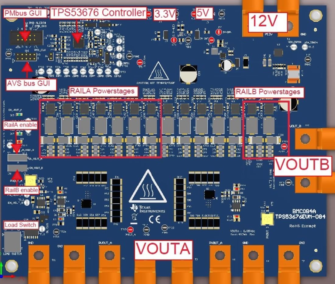 Mechanical Drawing - Texas Instruments TPS53676EVM Controller Evaluation Module (EVM)