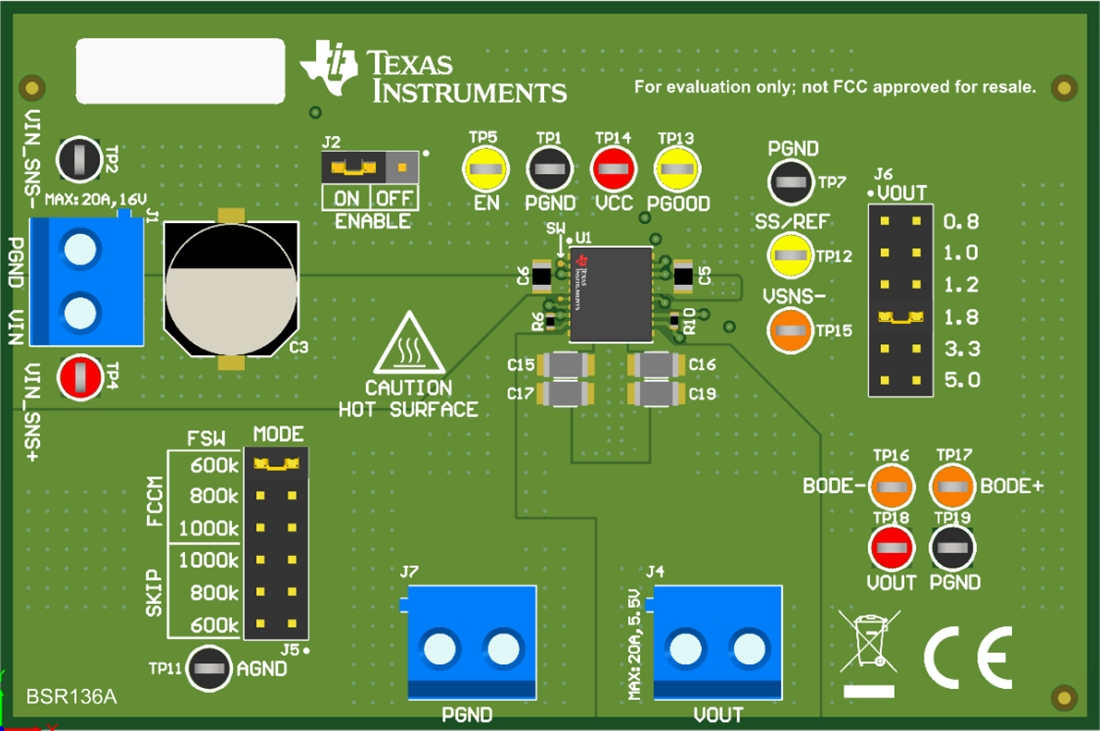 Mechanical Drawing - Texas Instruments TPSM8A29EVM Converter Evaluation Module