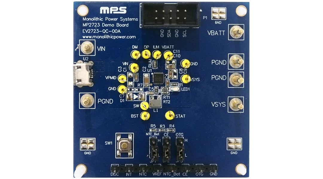Monolithic Power Systems (MPS) EVKT-MP2723 Evaluation Kit Monolithic Power Systems (MPS) EVKT-MP2723 Evaluation Kit