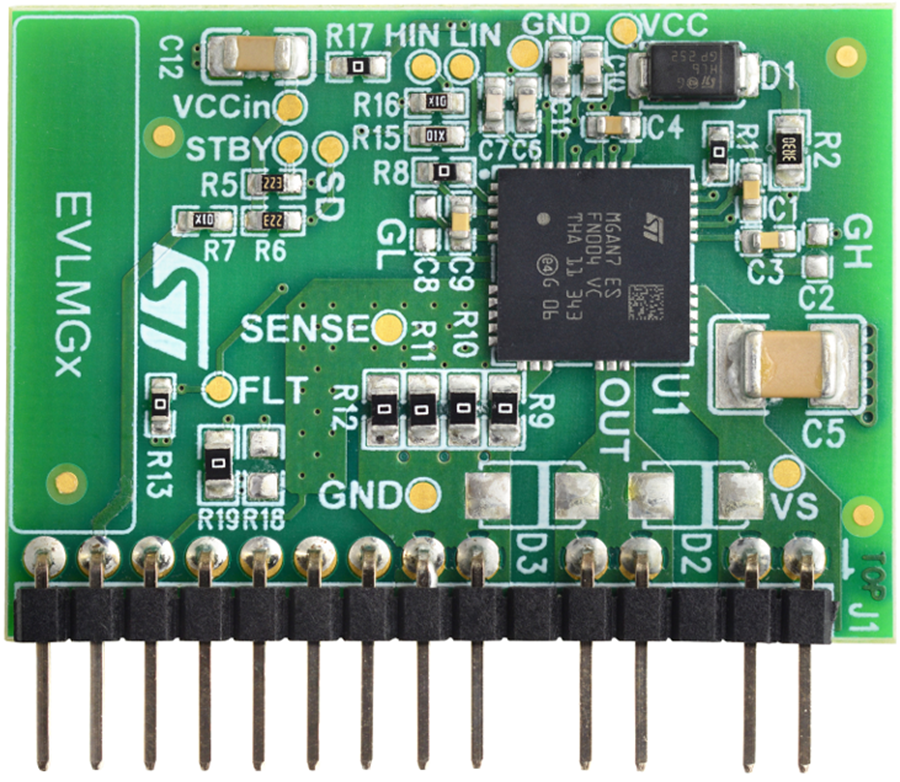 Mechanical Drawing - STMicroelectronics EVLMG7 MASTERGAN7 Power Module Daughter Board