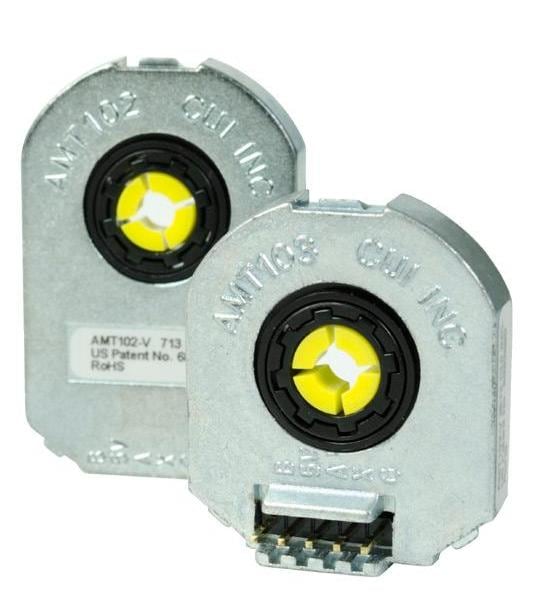 The CUI AMT10 capacitive encoder may look like an optical encoder from the outside, but the underlying operating principle is very different. (Image: CUI, Inc.)